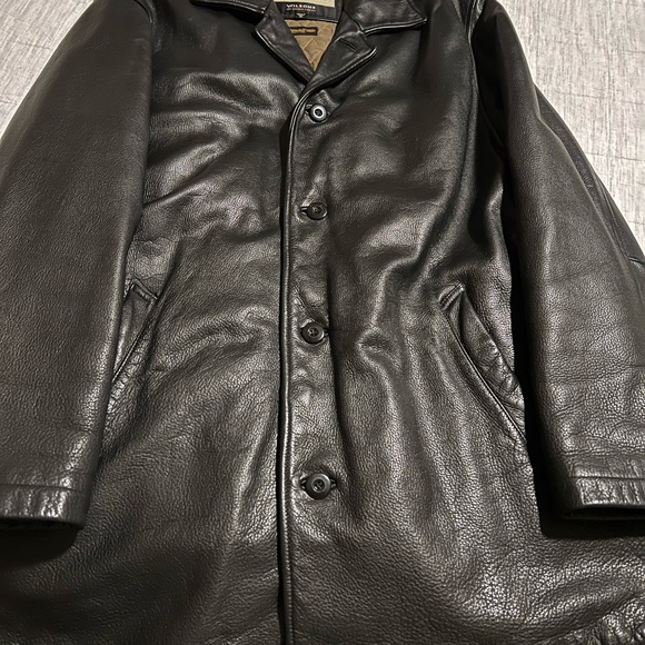 Wilsons Leather Black Trench Coat - Picture 12 of 14